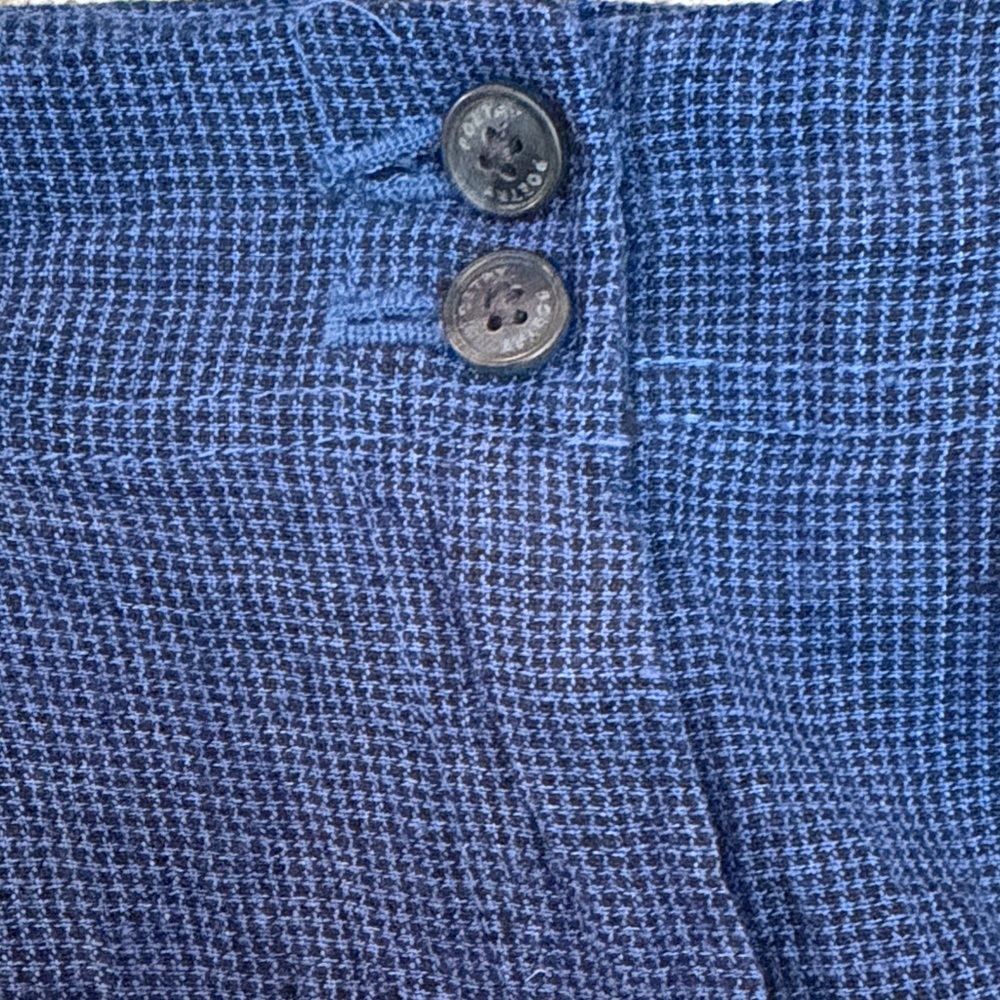 Poetry Deep Blue Midi Skirt, 100% linen, size 16, pockets - Picture 9 of 12